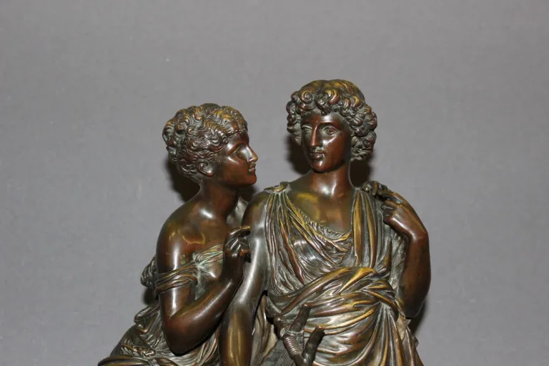 Bronze Orphée Et Eurydice d'Après Hippolyte Moreau Fin XIX