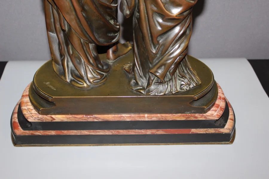 Bronze Orphée Et Eurydice d'Après Hippolyte Moreau Fin XIX