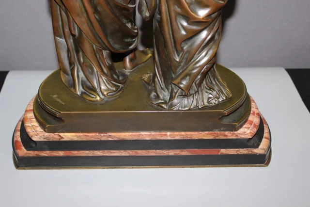Bronze Orphée Et Eurydice d'Après Hippolyte Moreau Fin XIX