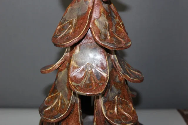 Coq En Céramique Marron Vers 1950
