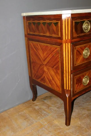 Commode secrétaire  Transition En Marqueterie XVIII Siècle