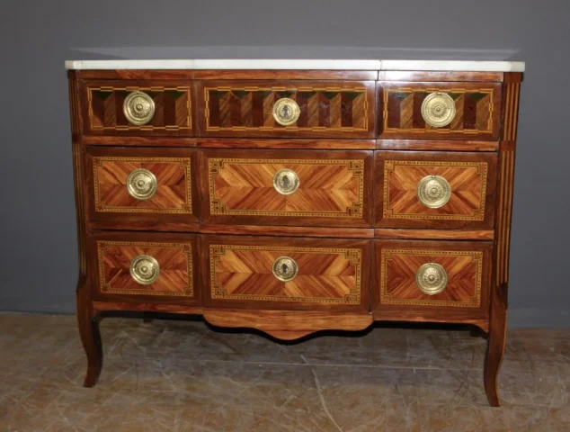 Commode secrétaire  Transition En Marqueterie XVIII Siècle