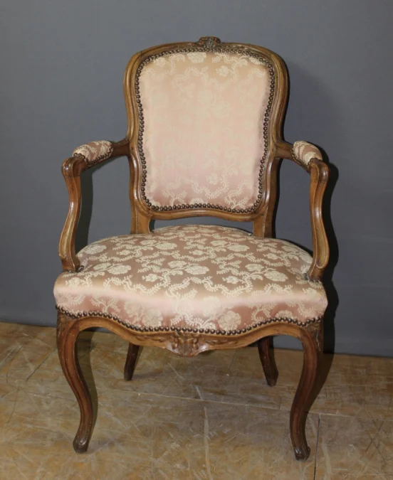 Fauteuil d'époque Louis XV En Hêtre XVIII