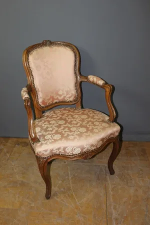 Fauteuil d'époque Louis XV En Hêtre XVIII