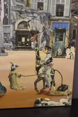 Huile Sur Panneau , Vision Surréaliste Par Jacques Deal Vers 1980