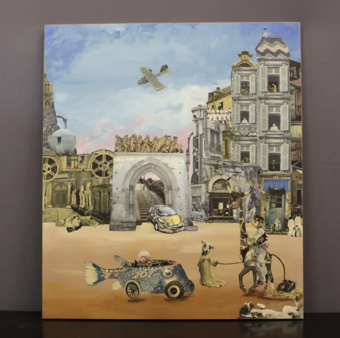 OIL ON PANEL by JACQUES DEAL
