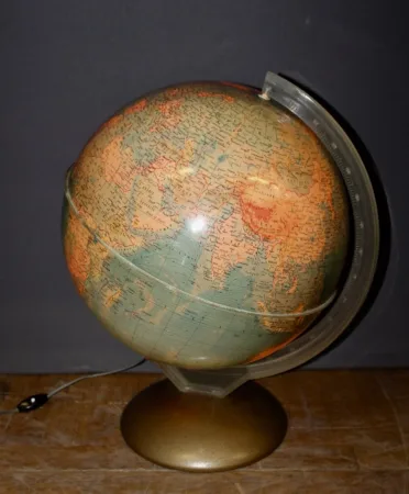 Mappemonde Lumineuse Vers 1960