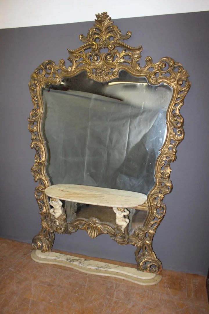 ITALIAN CONSOLE AND MIRROR