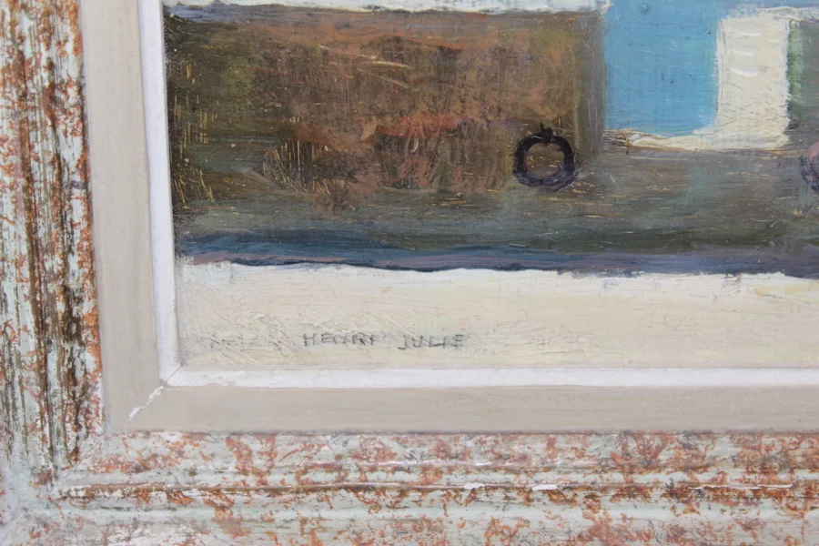 OIL ON PANEL by HENRI JULIE