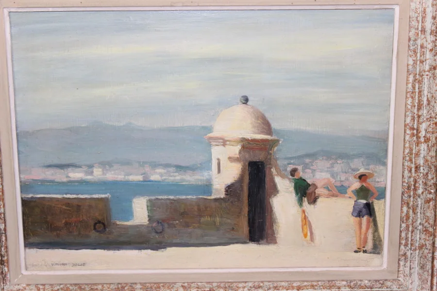OIL ON PANEL by HENRI JULIE