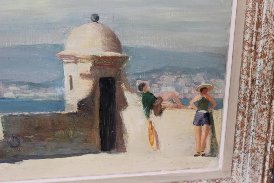 OIL ON PANEL by HENRI JULIE