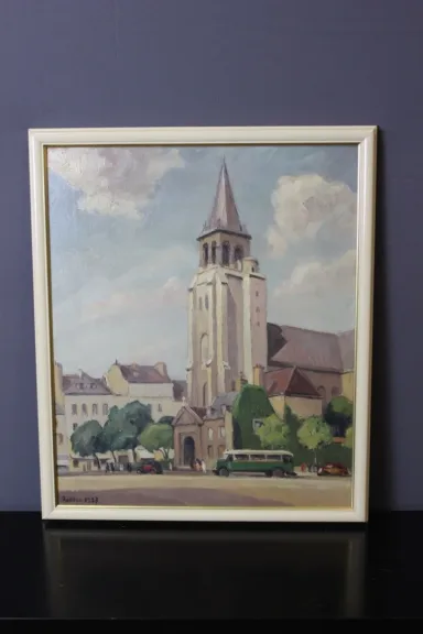 纸板油画，签名：REILLAC