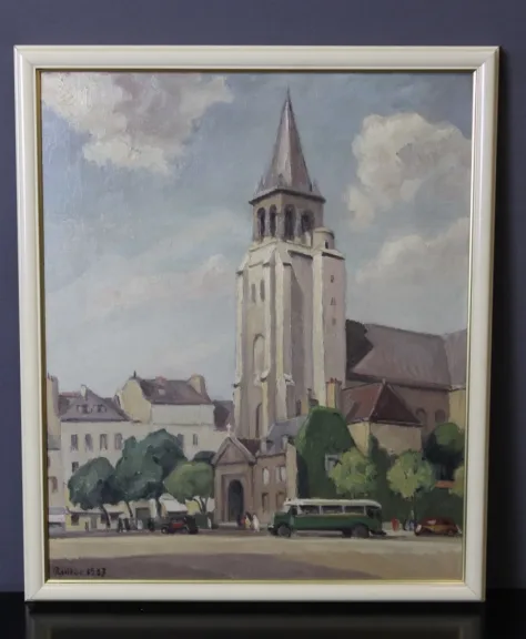 纸板油画，签名：REILLAC