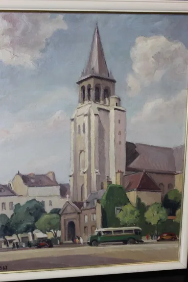 纸板油画，签名：REILLAC