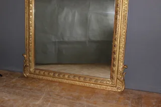 Miroir d'époque Napoléon III En Stuc Doré XIX