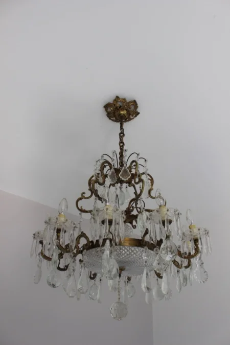 BRONZE AND  CRYSTAL LIGHT