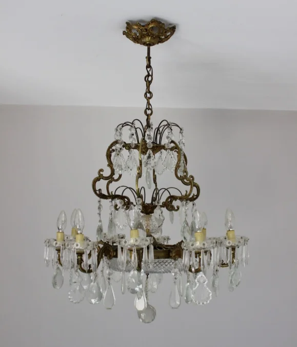 BRONZE AND  CRYSTAL LIGHT