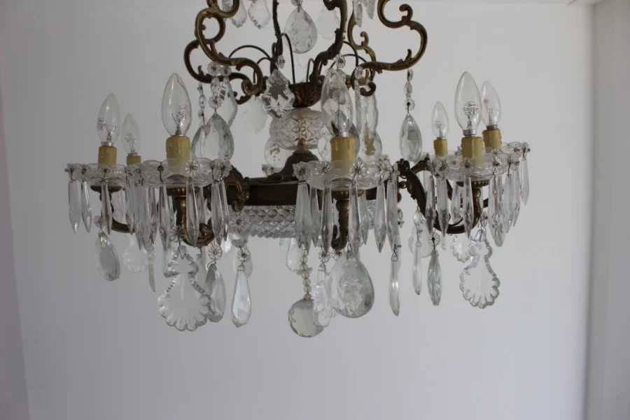 BRONZE AND  CRYSTAL LIGHT