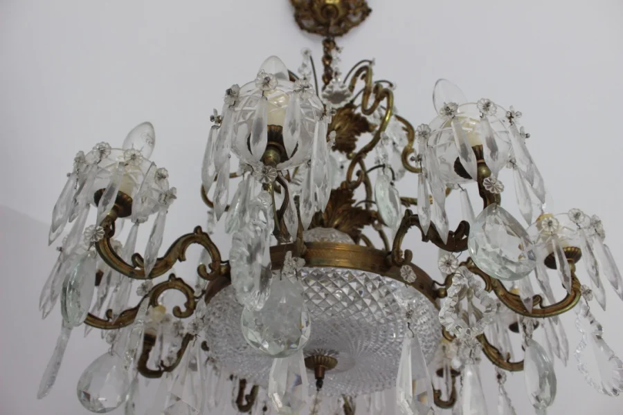 BRONZE AND  CRYSTAL LIGHT