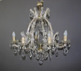 Lustre Murano à Huit Lumières Vers 1950
