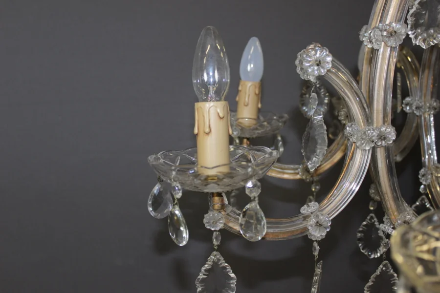Lustre Murano à Huit Lumières Vers 1950