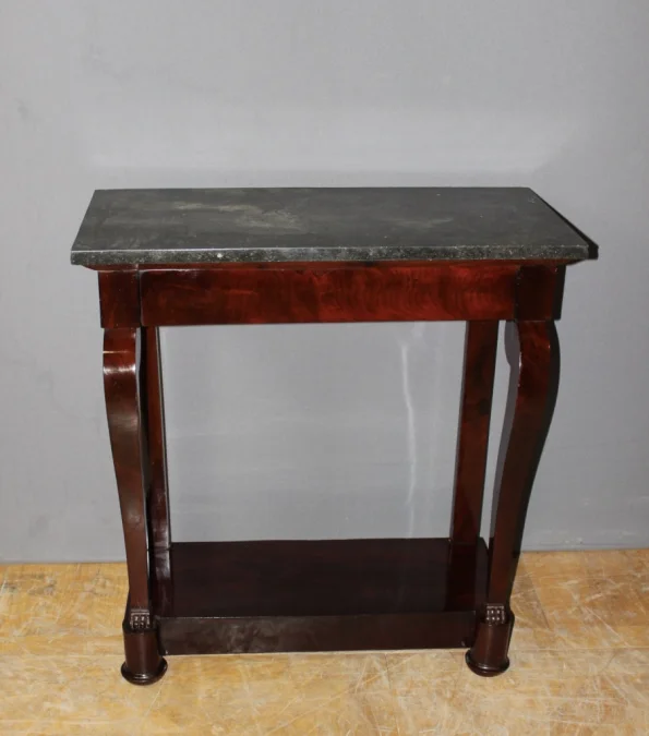 Petite Console d'époque Restauration En Acajou XIX