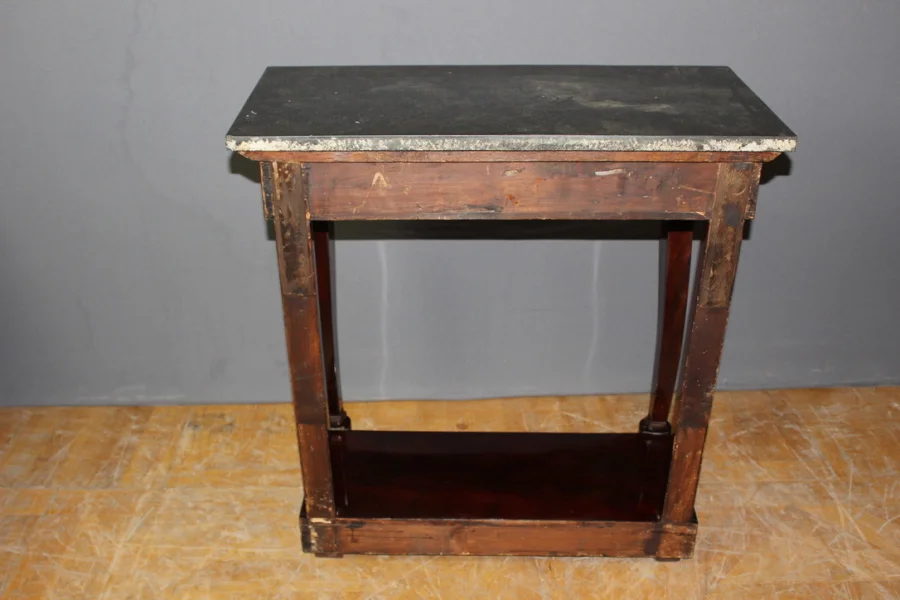 Petite Console d'époque Restauration En Acajou XIX