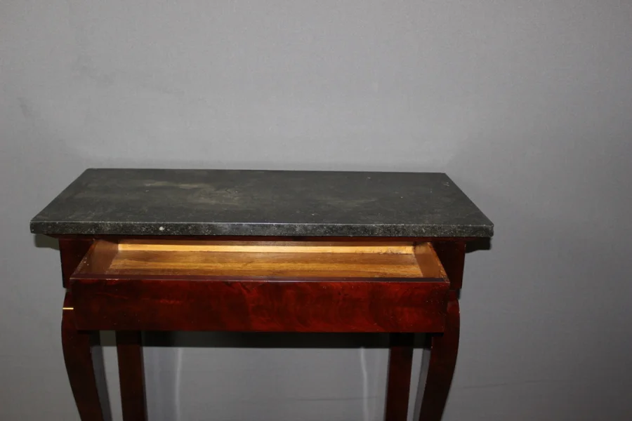 Petite Console d'époque Restauration En Acajou XIX