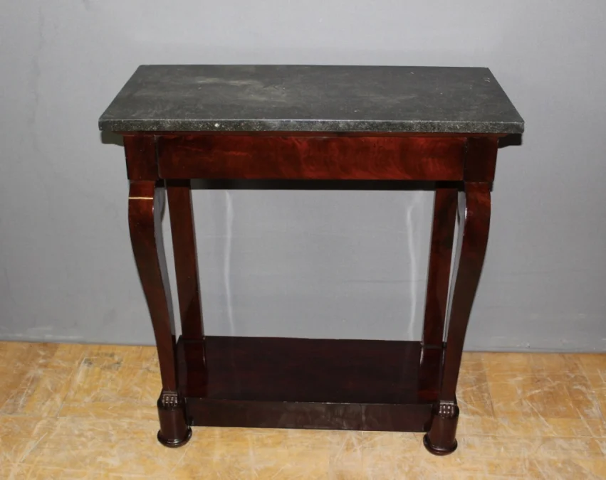 Petite Console d'époque Restauration En Acajou XIX