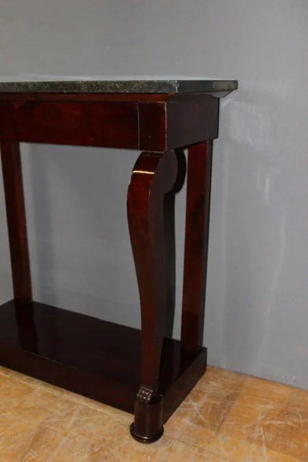 Petite Console d'époque Restauration En Acajou XIX
