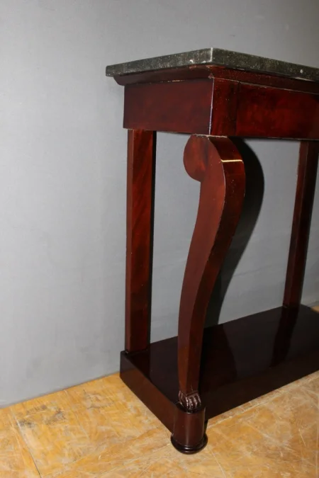 Petite Console d'époque Restauration En Acajou XIX