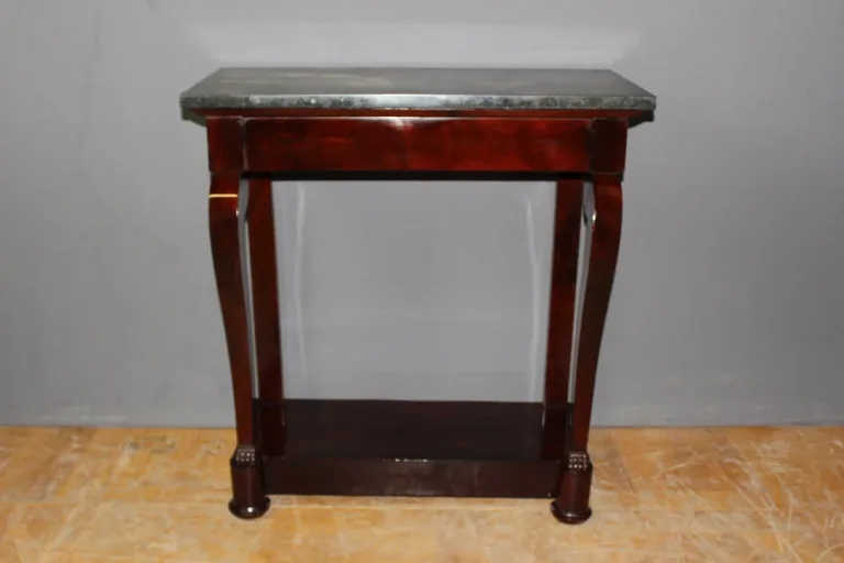 Petite Console d'époque Restauration En Acajou XIX