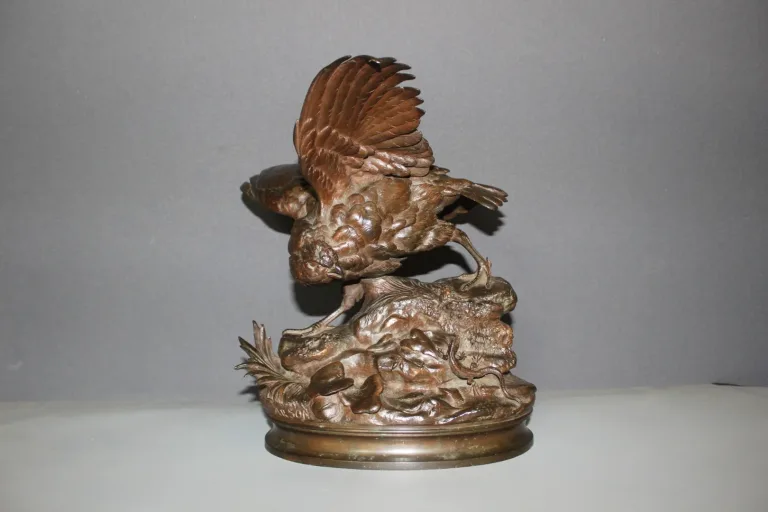 Bronze La Perdrix Et Le Lézard Par Arson XIX