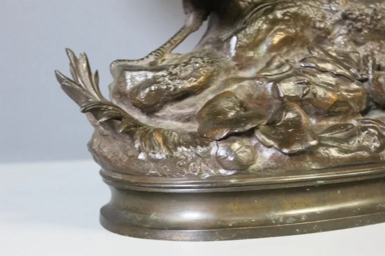 Bronze La Perdrix Et Le Lézard Par Arson XIX