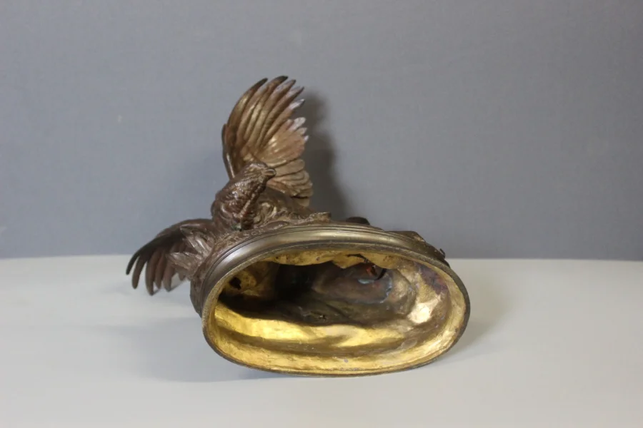 Bronze La Perdrix Et Le Lézard Par Arson XIX