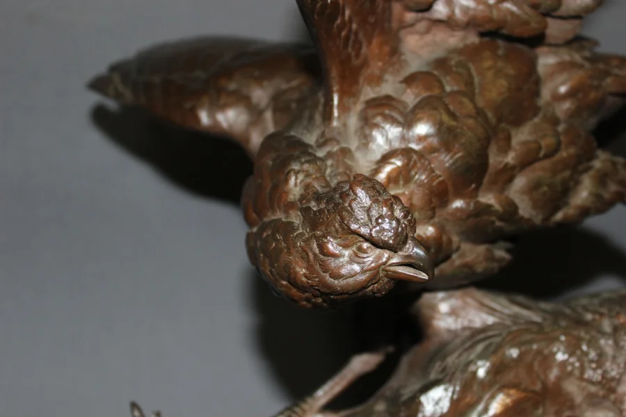 Bronze La Perdrix Et Le Lézard Par Arson XIX