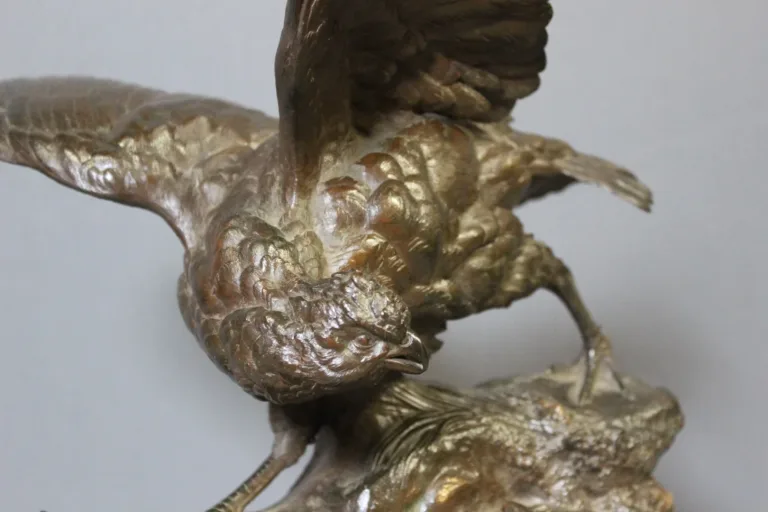 Bronze La Perdrix Et Le Lézard Par Arson XIX