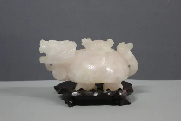 Tortue En Quartz Rose , Chine XX