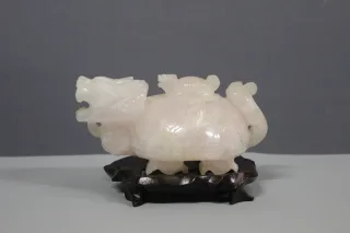 Tortue En Quartz Rose , Chine XX