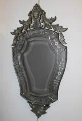 Miroir De Venise à Décor De Fleurs Vers 1950
