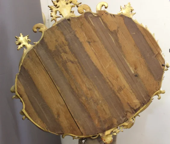 Important Miroir Louis XV En Stuc Doré XIX