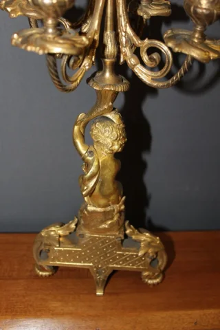 ナポレオン3世時代のキャンドルスタンド2個