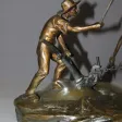 Bronze Le Laboureur Par Edouard Drouot Vers 1900