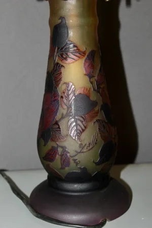 Lampe Champignon En Pâte De Verre Gallé Tip