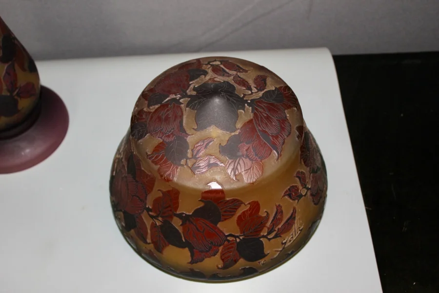 Lampe Champignon En Pâte De Verre Gallé Tip