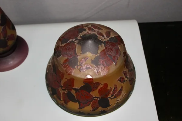 Lampe Champignon En Pâte De Verre Gallé Tip