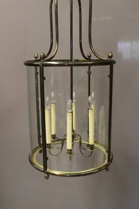 Importante Lanterne à Six Feux En Laiton , Diamètre 52 cm époque XX