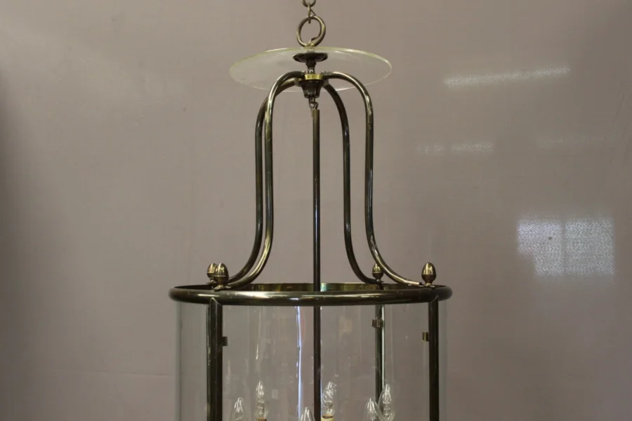 Importante Lanterne à Six Feux En Laiton , Diamètre 52 cm époque XX