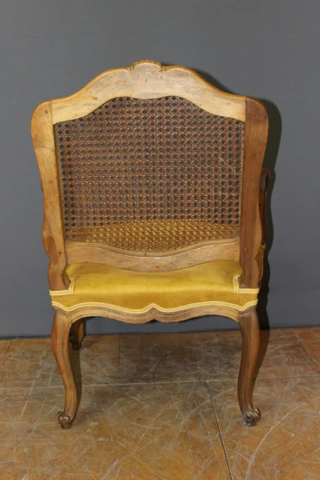 Fauteuil Régence à dos plat canné XIX