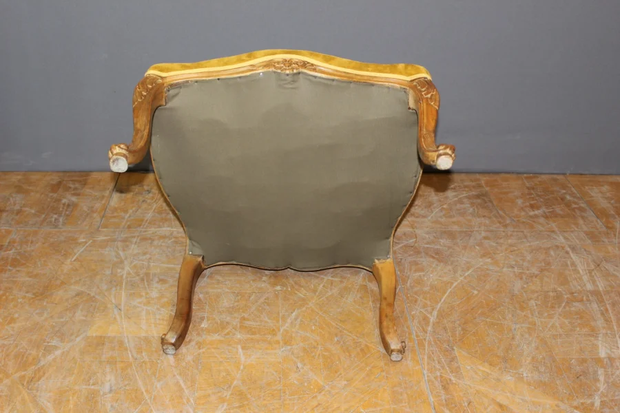 Fauteuil Régence à dos plat canné XIX